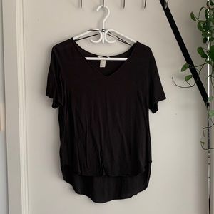 Black short sleeve H&M size 4 blouse